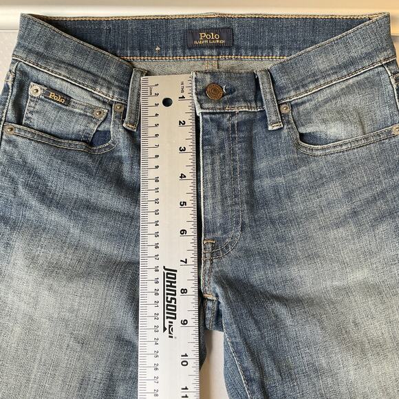 Polo Ralph Lauren Women Jeans 26 Blue Denim Button 31" Inseam Low Rise Stretch - Picture 9 of 13